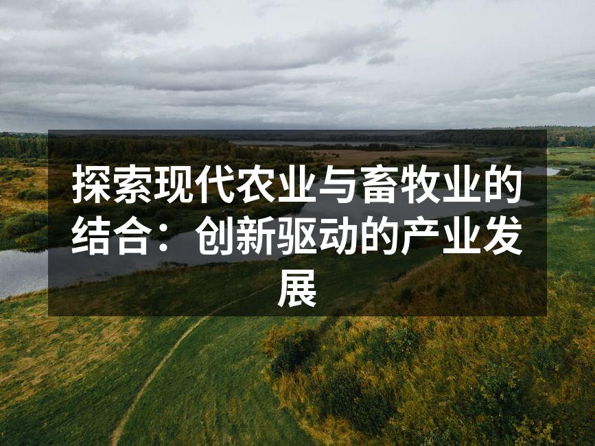 探索现代农业与畜牧业的结合：创新驱动的产业发展